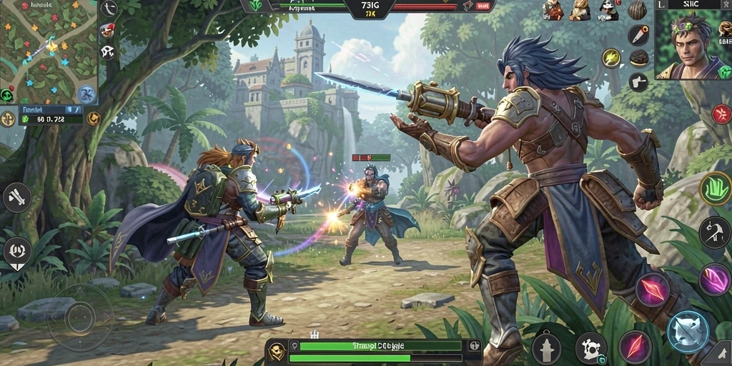 Tampilan dinamis gameplay SLG yang menarik.