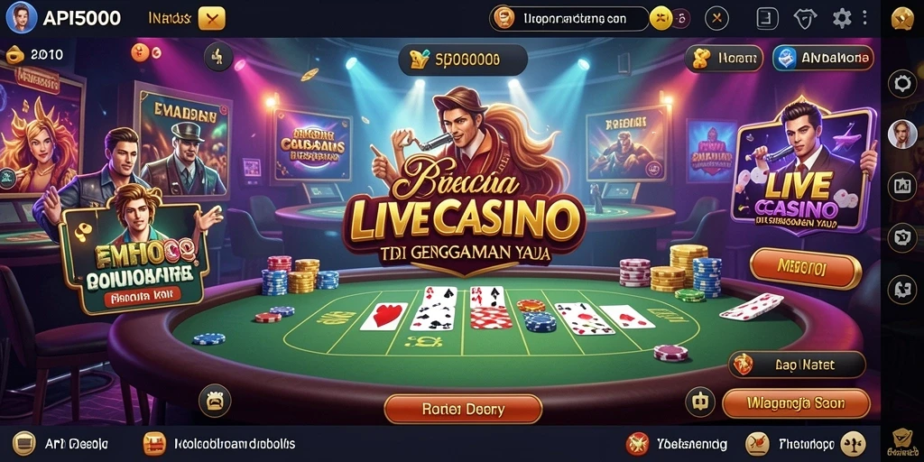 Tampilan luar biasa dari gameplay Live Casino di API5000.