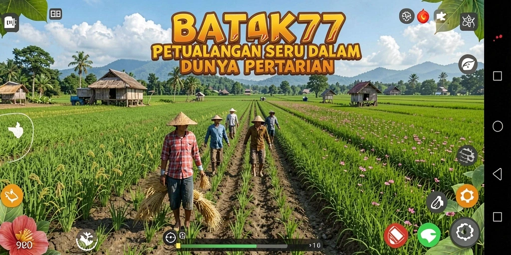 Tampilan gameplay BATIK77 yang menarik saat bertani di lahan pertanian.