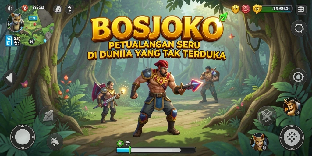 Tampilan gameplay menarik dari BOSJOKO dengan berbagai tantangan petualangan.