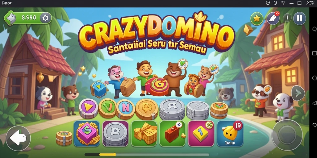 Tampilan gameplay seru dan menantang di CRAZYDOMINO.