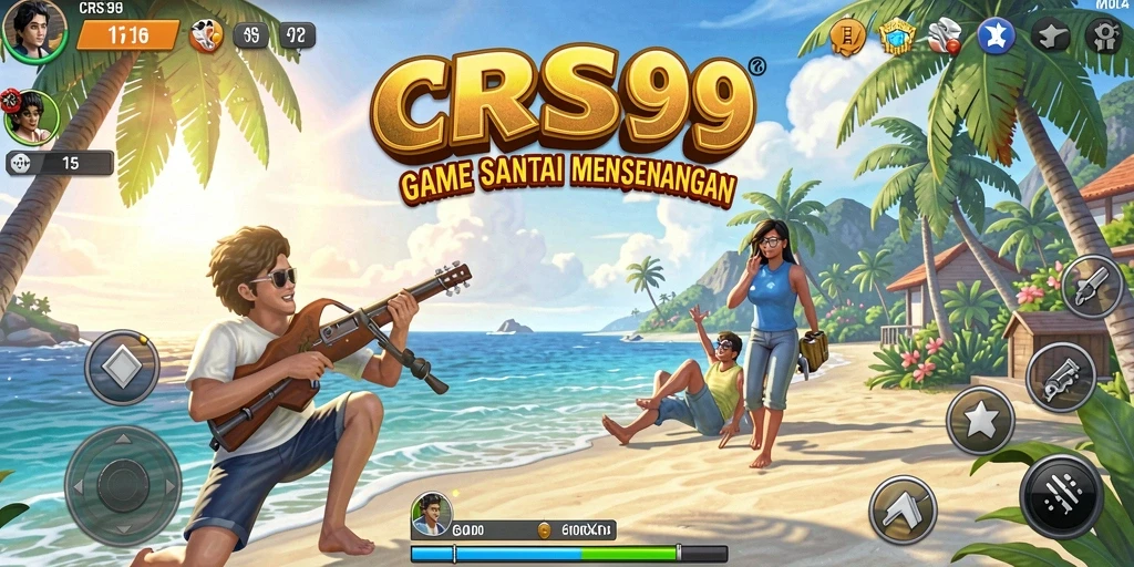 Tampilan gameplay menarik dari CRS99 dengan desain grafis cerah.