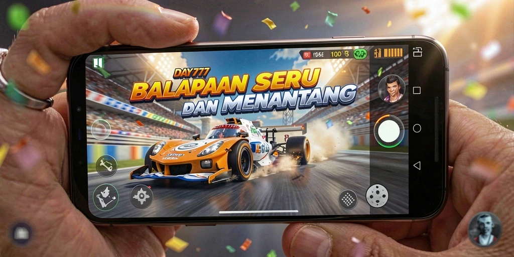 Tampilan menakjubkan dari gameplay balapan di DAY777.