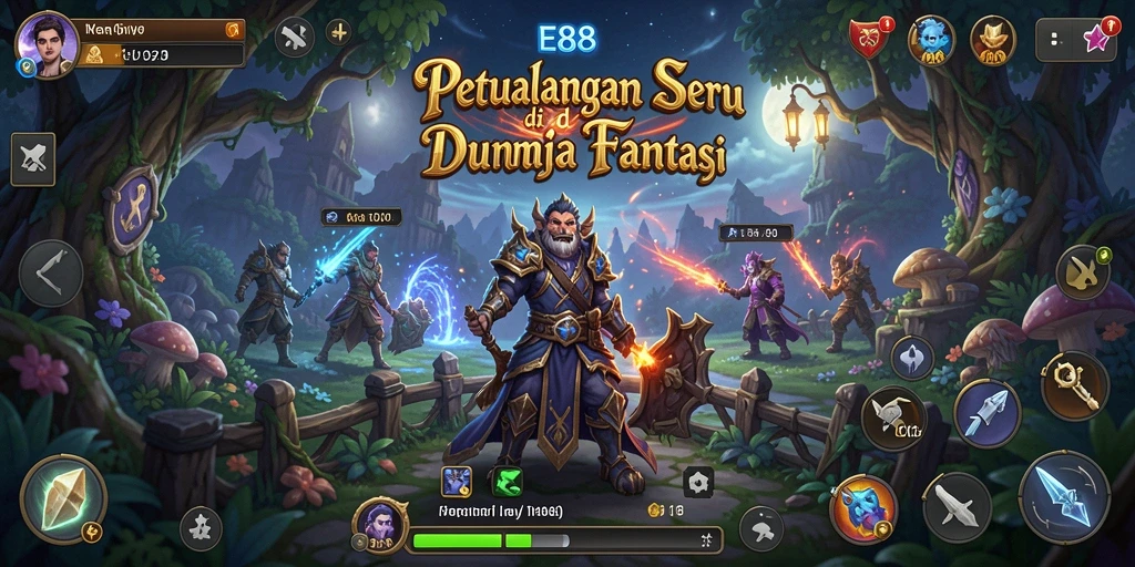 Tangkapan layar gameplay E88 yang menunjukkan aksi petualangan seru.
