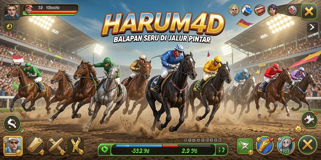 Tampilan luar biasa dari gameplay balapan HARUM4D.