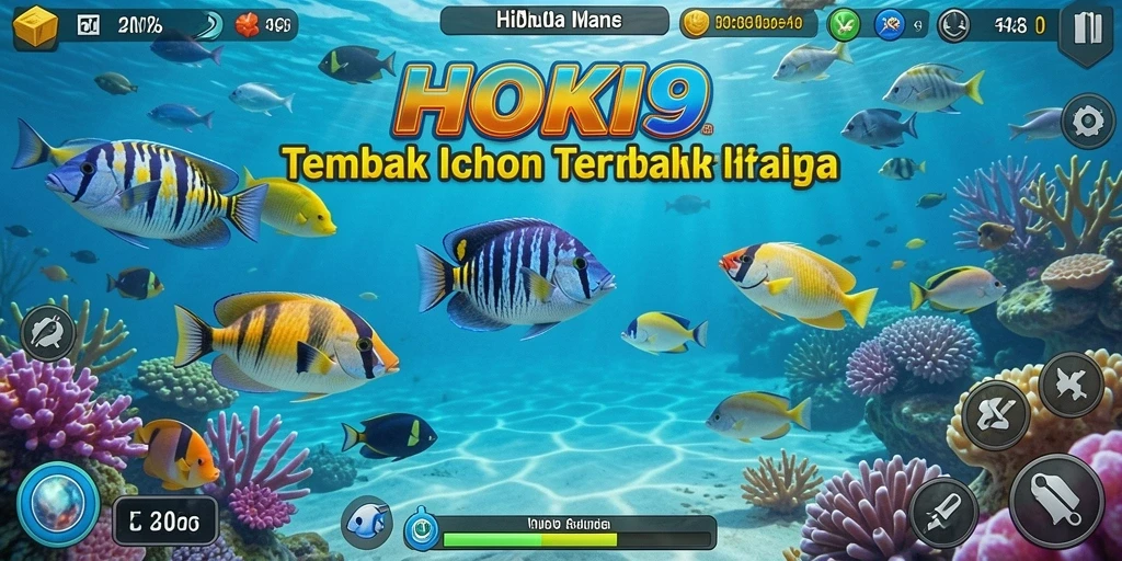Screenshot utama HOKI9 menampilkan gameplay seru Tembak Ikan.