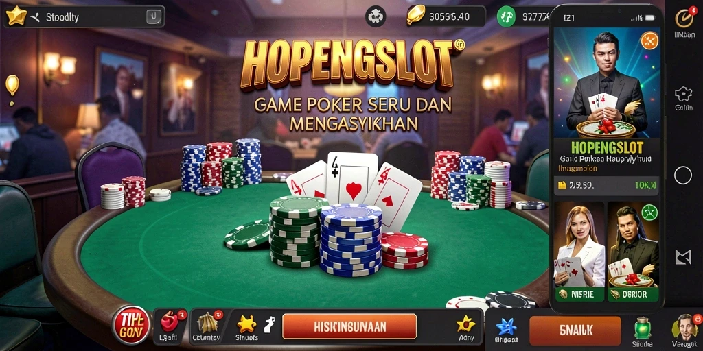 Tampilan permainan poker yang menarik dan interaktif di HOPENGSLOT.