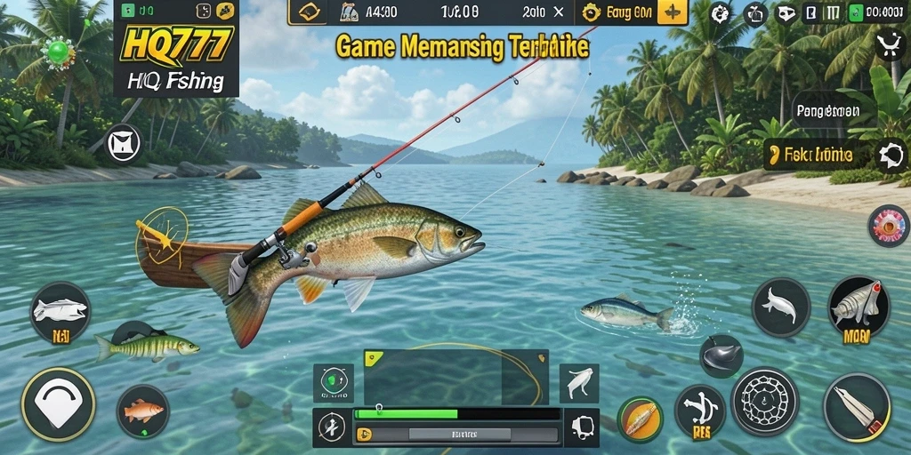 Tampilkan gameplay memancing yang seru di HQ777.