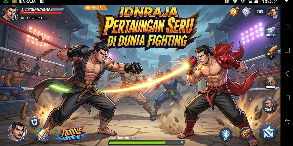 Tampilan gameplay aksi seru dari IDNRAJA dengan karakter yang menawan.