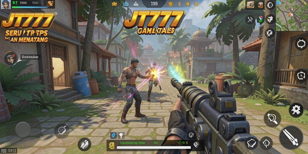 Tampilan gameplay memukau dengan aksi pertempuran seru.