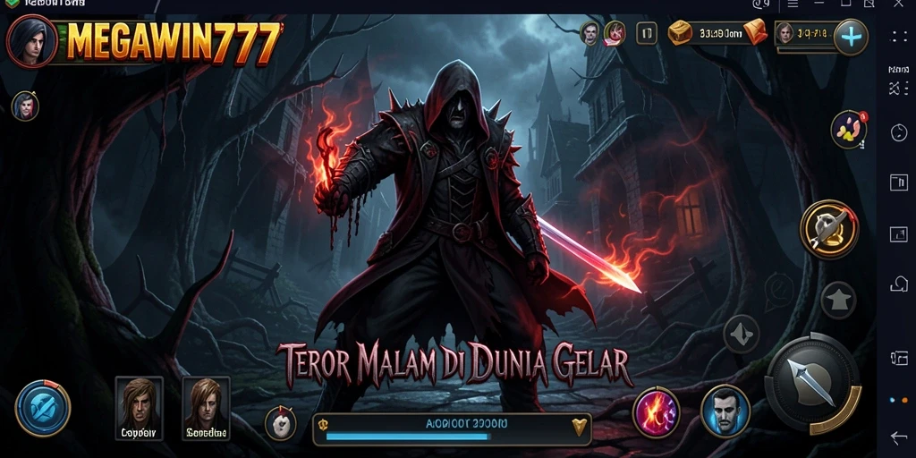 Screenshot gameplay MEGAWIN777 dengan suasana Horror yang menegangkan.