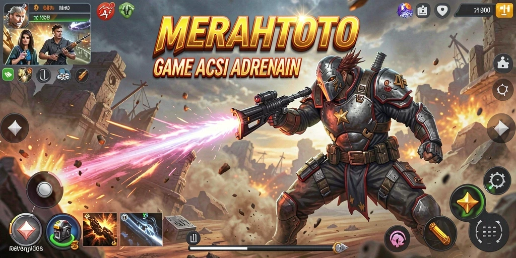 Tampilan sepenuh aksi dari gameplay MERAHTOTO yang mendebarkan.
