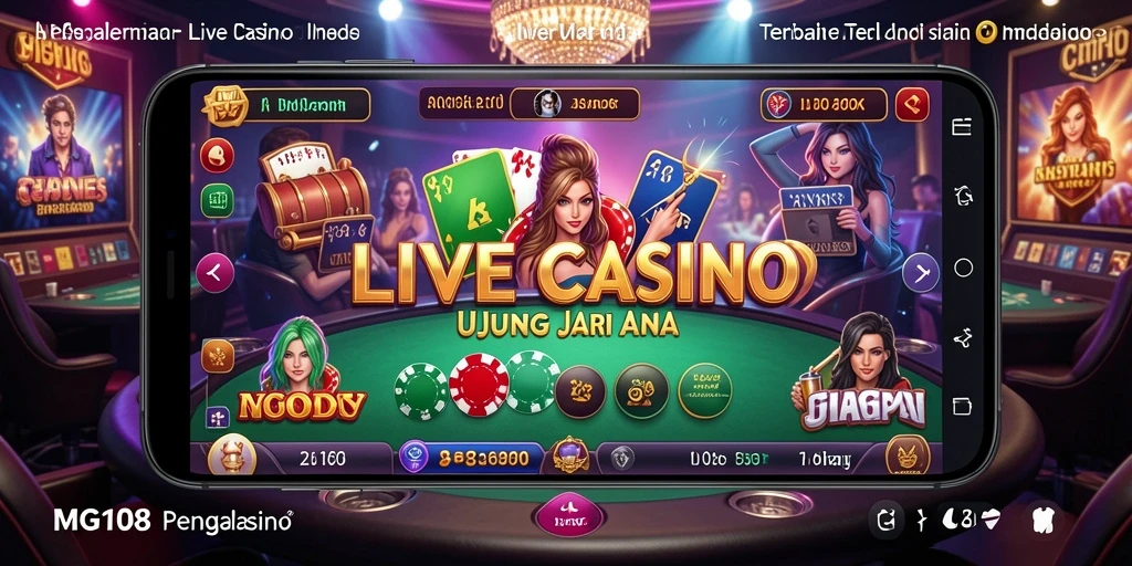 Tampilan menarik dari gameplay Live Casino di MG108.