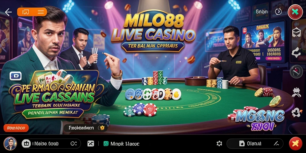 Tampilan gameplay Live Casino yang mendebarkan dan interaktif.