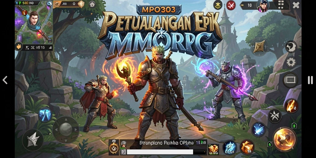 Screenshot gameplay MPO303 menampilkan pertarungan epik antar pemain.