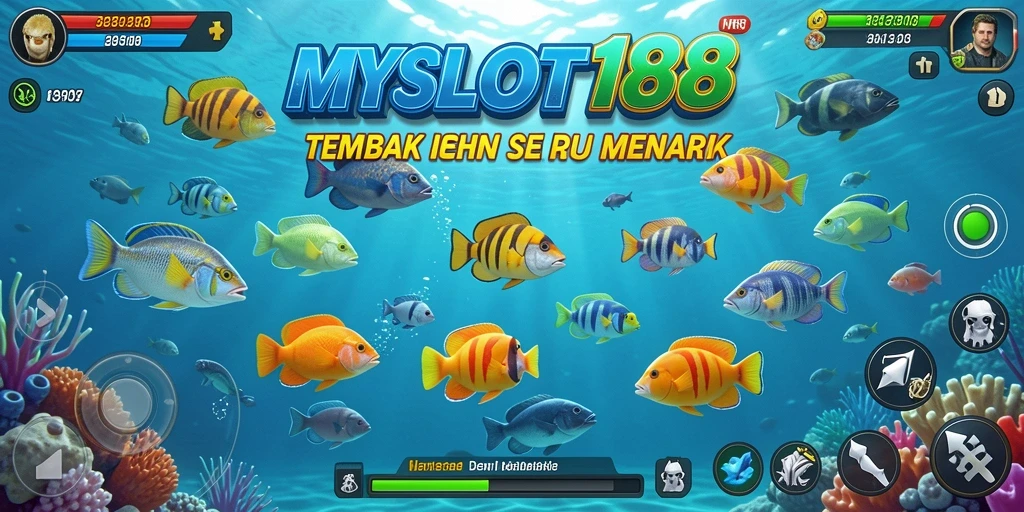 Gameplay seru menembak ikan dengan berbagai senjata.