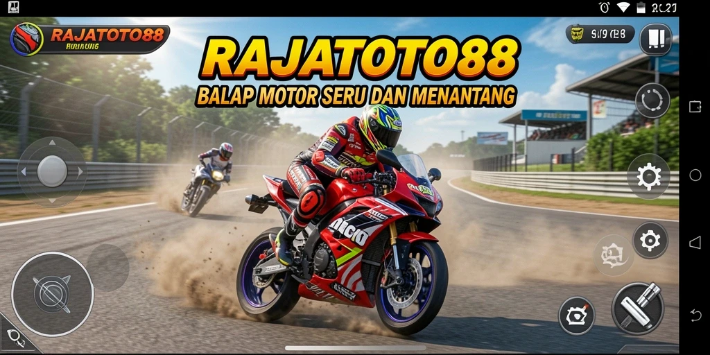 Tampilan gameplay balap motor yang menegangkan dan penuh aksi.
