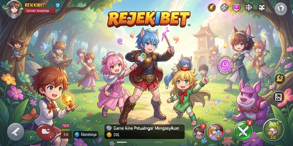 Screenshot menunjukkan karakter anime beraksi dalam pertarungan seru.