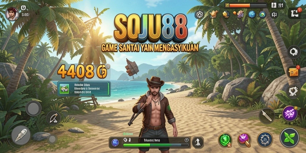 Tampilan gameplay SOJU88 yang ceria dan menghibur.