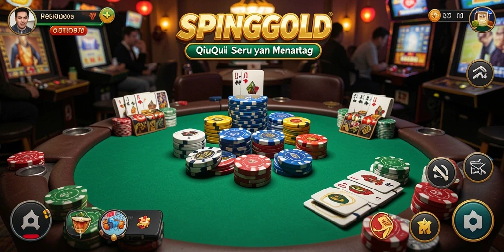 Tampilan gameplay SPINGOLD yang menarik dan interaktif.