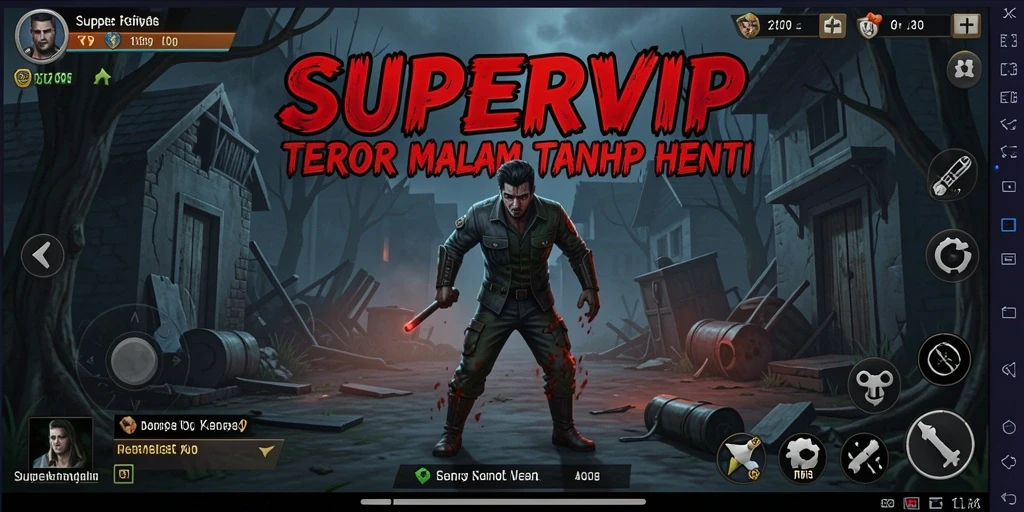 Screenshot gameplay SUPERVIP yang menakutkan dan mendebarkan.