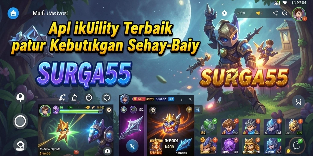 Tampilan antarmuka dan fitur utama SURGA55 yang memudahkan penggunaan.