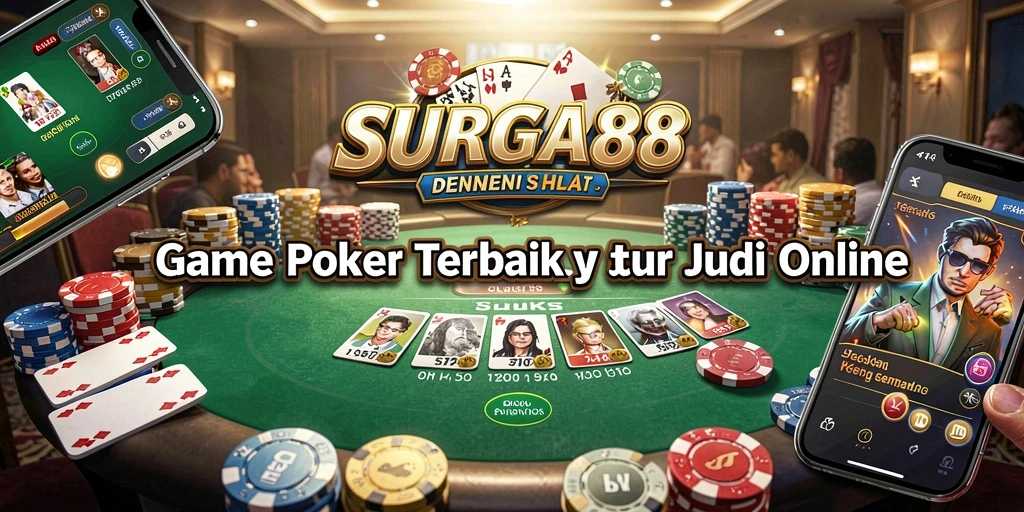 Screenshot gameplay poker yang seru dan menegangkan di SURGA88.