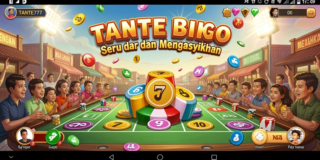 Screenshot gameplay TANTE777 menampilkan suasana Bingo yang seru dan interaktif.